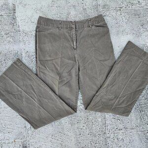 New York & Company Women Pant Boot Cut Brown Cotton Chino Pant Size 4